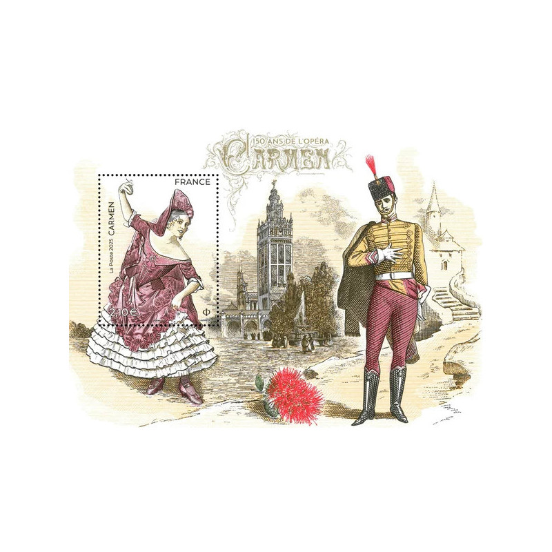 Feuillet de timbre 150 ans de l'Opéra Carmen neuf**.