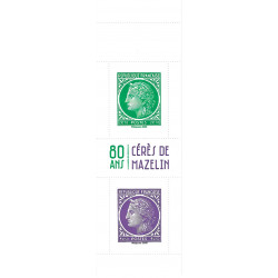 Carnet mixte gommé 80 ans de Cérès de Mazelin neuf**.