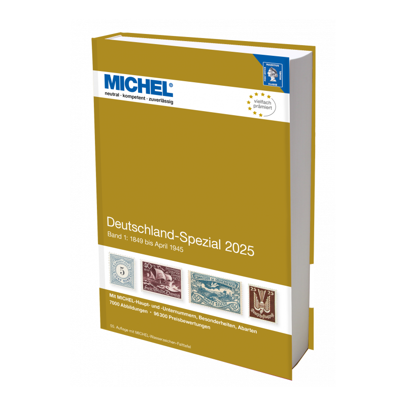 Catalogue Michel timbres d'Allemagne spécialisé 1849 à 1945, Tome 1 édition 2025.