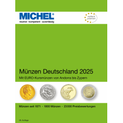 Catalogue Michel de cotation monnaies Allemandes 2025.