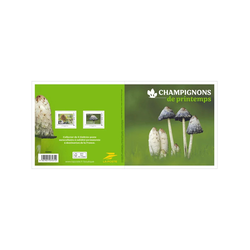 Collector 4 timbres Champignons de printemps.