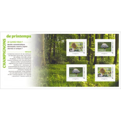 Collector 4 timbres Champignons de printemps.