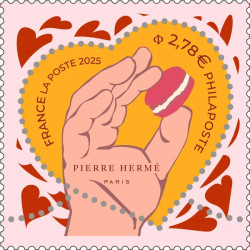Feuillet de 12 timbres Cœur Hermé olfactifs N°5845 neuf**.