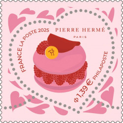 Feuillet de 12 timbres Cœur Hermé olfactifs N°5844 neuf**.