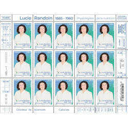 Timbre Lucie Randouin en feuillet de France N°F170 neuf**.