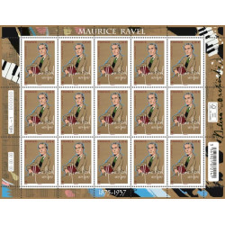 Timbre Maurice Ravel en feuillet de France N°F171 neuf**.