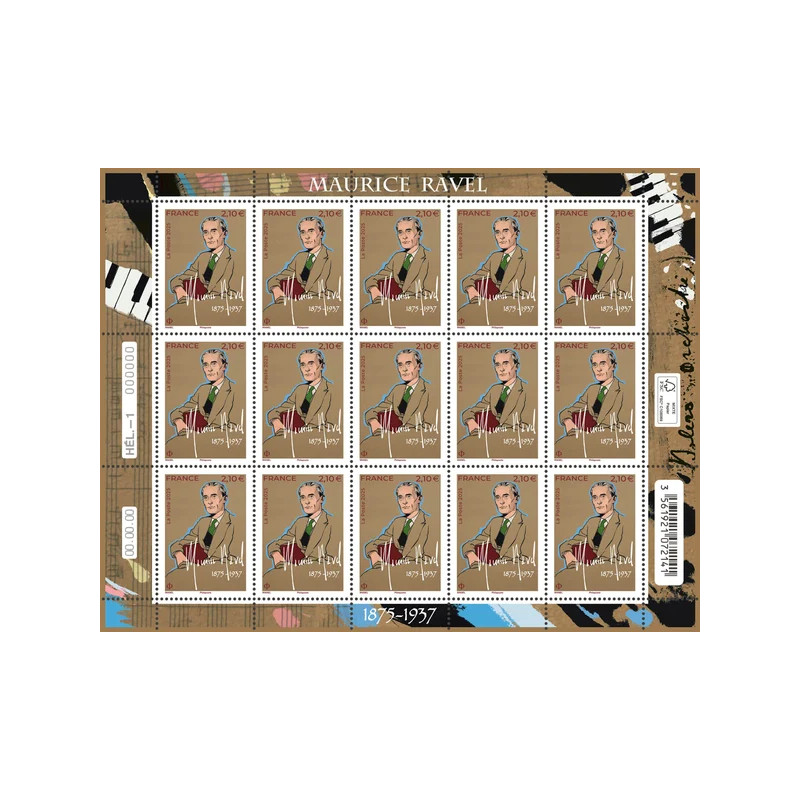 Timbre Maurice Ravel en feuillet de France N°F171 neuf**.