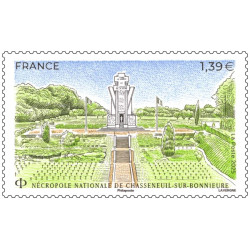 Timbre Nécropole nationale de Chasseneuil-sur-Bonnieure en feuillet de France N°F174 neuf**.