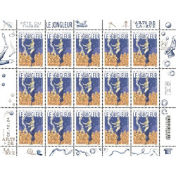 Timbre Arts de la rue - Jongleur en feuillet de France N°F172 neuf**.