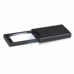 Loupe de poche extractible LED et lampe UV - grossissement X2 et X45.