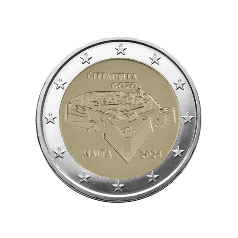 2 euros commémorative Malte 2024 UNC - Citadelle de Gozo.