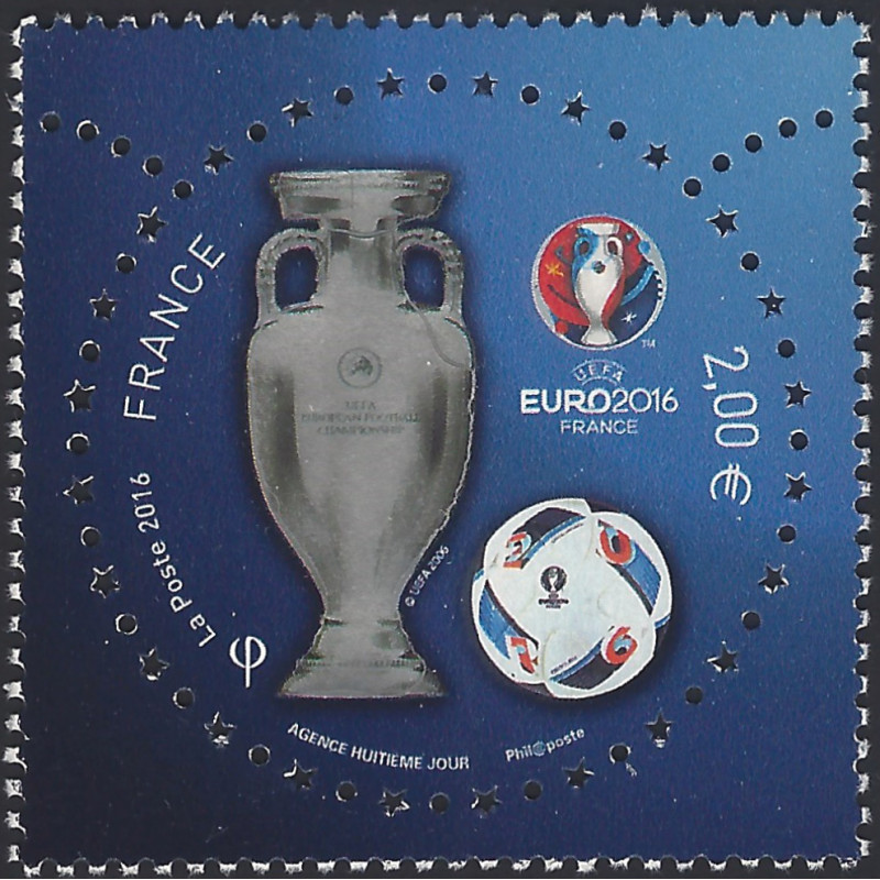 UEFA 2016 timbre de France vernis 3D N°5050A neuf**.