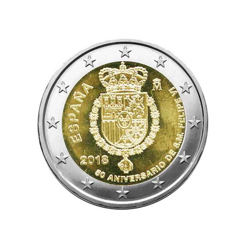 2 euros commémoratif Espagne 2018 - Roi Felipe VI.
