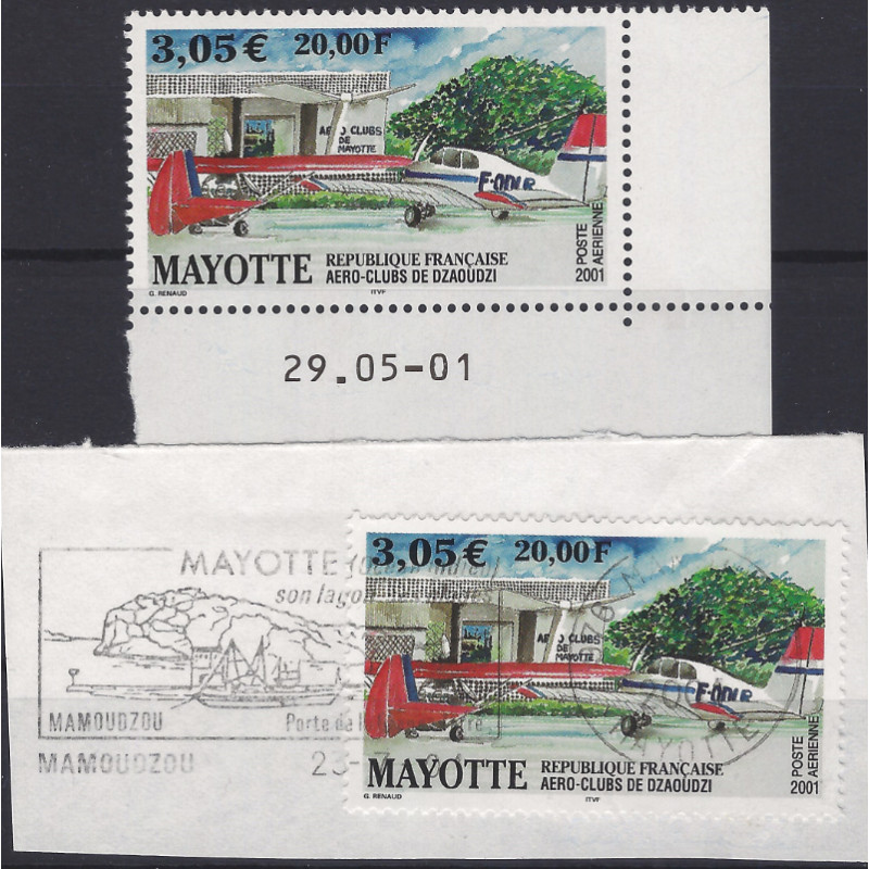 Aéro-clubs de Dzaoudzi timbre poste aérienne de Mayotte N°5 neuf**.