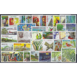 Mayotte lot de 35 timbres tous différents en euro neuf**.