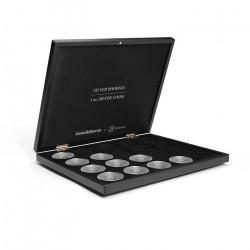 Coffret Volterra pour 20 monnaies 1oz Silver Phoenix en capsules.