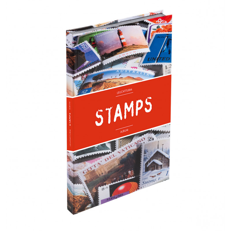 Classeur STAMPS A4 - 32 pages noires pour timbres.