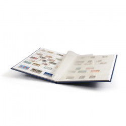 Classeur à bandes pour timbres 16 pages blanches.