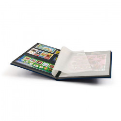 Classeur grand format 32 pages noires pour timbres.