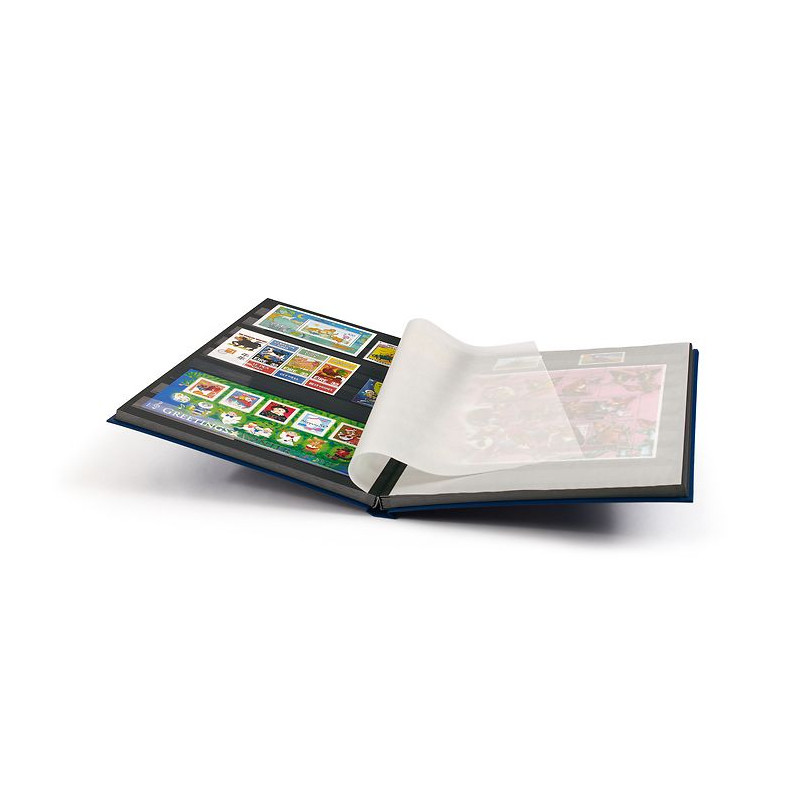 LINDNER Classeur Standard Pour Timbres – 32 Pages Noires – 230 X 305 X 25 Mm – Couverture Simili Cuir – Collection Philatélie