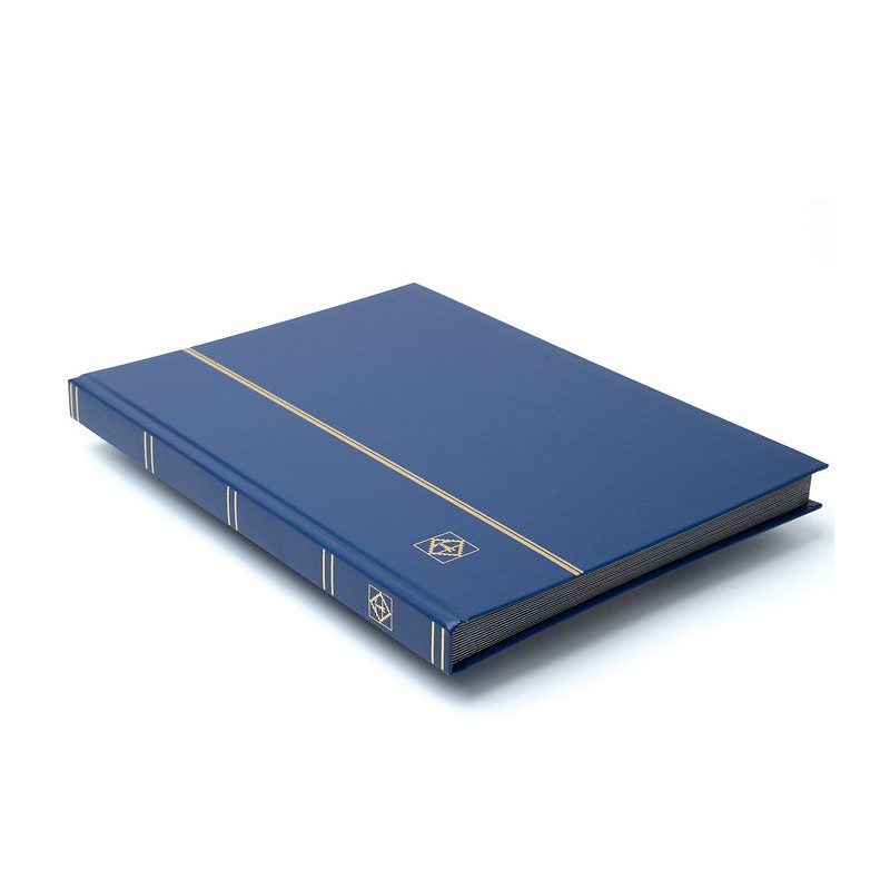 1169-B Classeur Standard Pour Timbres Avec 48 Pages Noires, 230 X 305 X 35 Mm Bleu