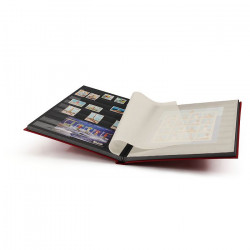 Classeur grand format 32 pages noires pour timbres.