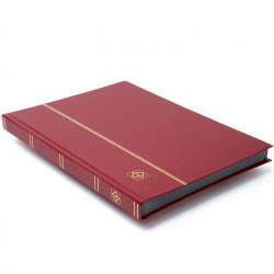 Classeur grand format 32 pages noires pour timbres.