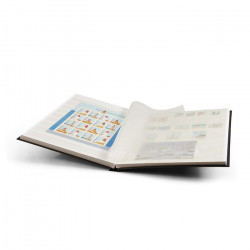 Classeur grand format 32 pages blanches pour timbres.