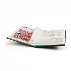 Classeur grand format 32 pages blanches pour timbres.