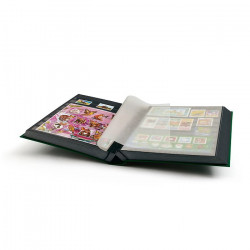Classeur à bandes pour timbres 64 pages noires.