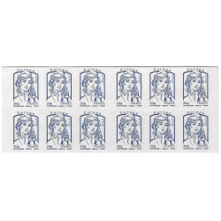 Carnet de 12 timbres Marianne de ciappa bleu N°852-C1.