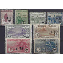 Orphelins de guerre lot de timbres de France N°162-169 série neuf*.
