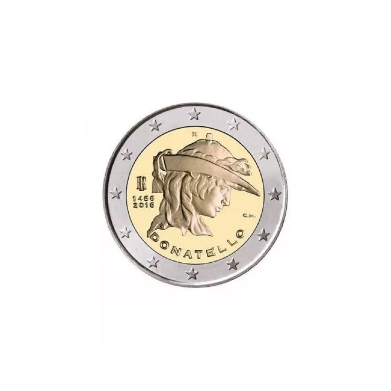 2 euros commémorative Italie 2016 - Donatello.