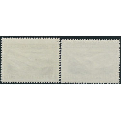 Voyage du Graff Zeppelin timbres poste aérienne de Liechtenstein N°7-8 série neuf**.