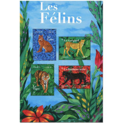 Feuillet de 4 timbres Les Félins N°F5848 neuf**.