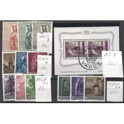 Liechtenstein sélection de timbres entre 1946-1959 neufs et oblitérés.