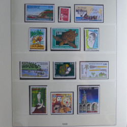 Collection de timbres neufs Mayotte 1892-2011 en album Lindner.
