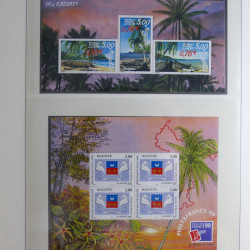 Collection de timbres neufs Mayotte 1892-2011 en album Lindner.