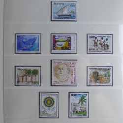Collection de timbres neufs Mayotte 1892-2011 en album Lindner.