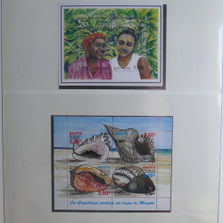 Collection de timbres neufs Mayotte 1892-2011 en album Lindner.