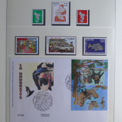 Collection de timbres neufs Mayotte 1892-2011 en album Lindner.