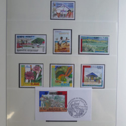 Collection de timbres neufs Mayotte 1892-2011 en album Lindner.