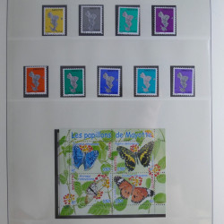 Collection de timbres neufs Mayotte 1892-2011 en album Lindner.