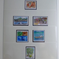 Collection de timbres neufs Mayotte 1892-2011 en album Lindner.