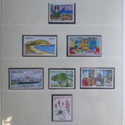 Collection de timbres neufs Mayotte 1892-2011 en album Lindner.