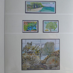 Collection de timbres neufs Mayotte 1892-2011 en album Lindner.