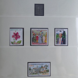 Collection de timbres neufs Mayotte 1892-2011 en album Lindner.