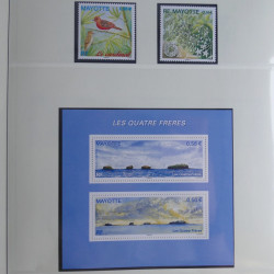 Collection de timbres neufs Mayotte 1892-2011 en album Lindner.