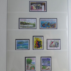 Collection de timbres neufs Mayotte 1892-2011 en album Lindner.