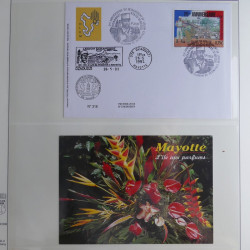 Collection de timbres neufs Mayotte 1892-2011 en album Lindner.